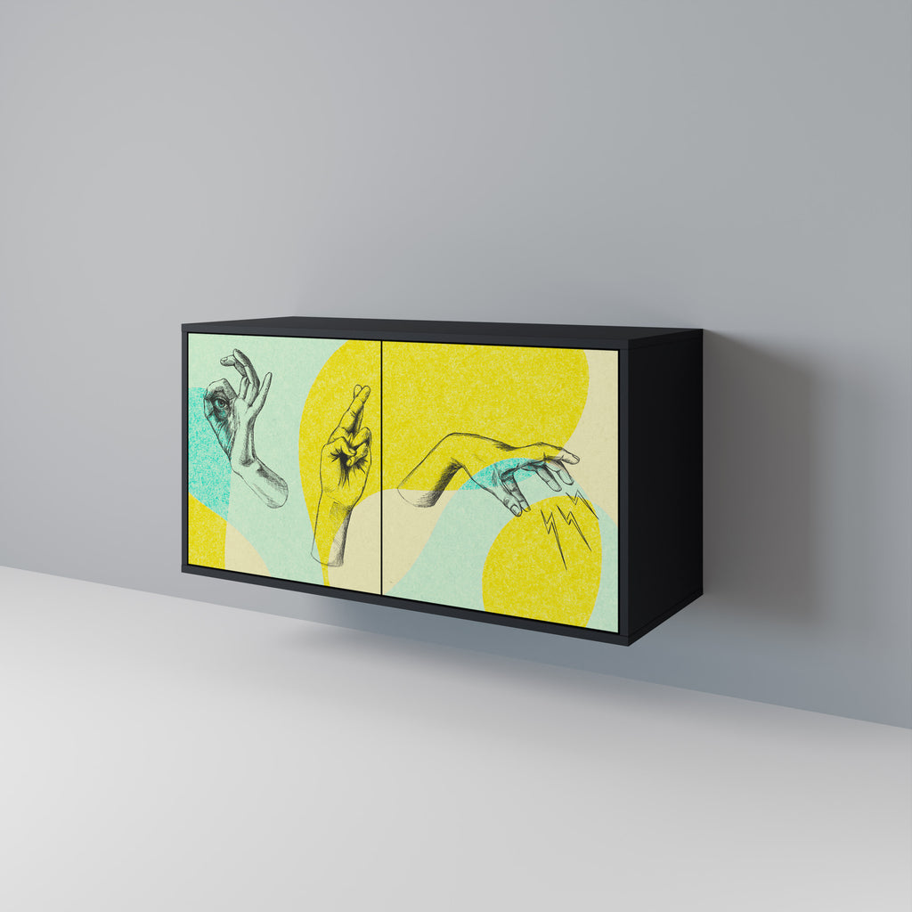 BODY LANGUAGE 2-Door Sideboard in Black Finish