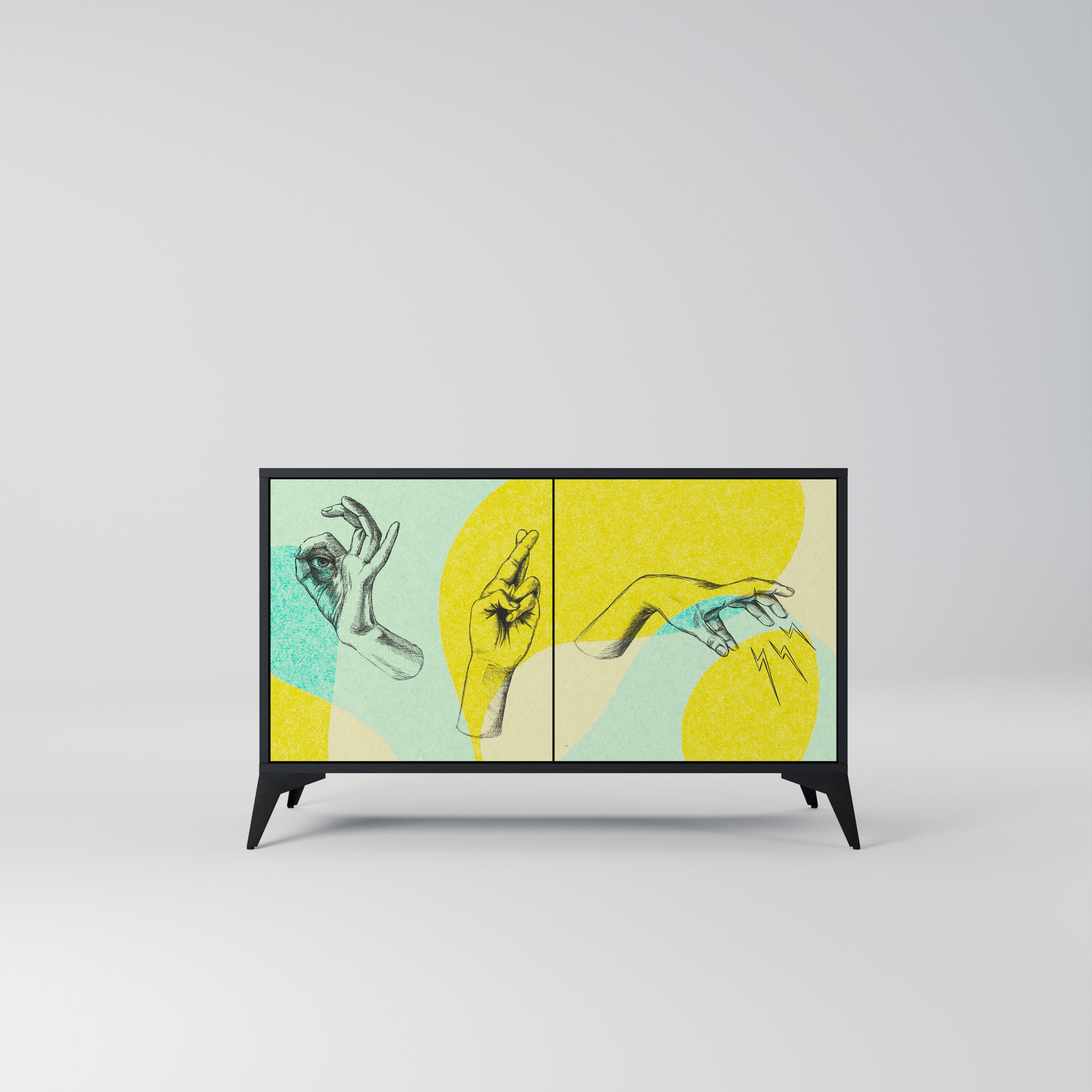 BODY LANGUAGE 2-Door Sideboard in Black Finish