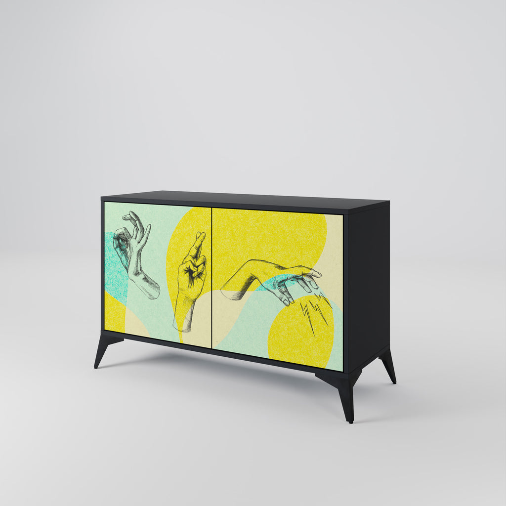 BODY LANGUAGE 2-Door Sideboard in Black Finish