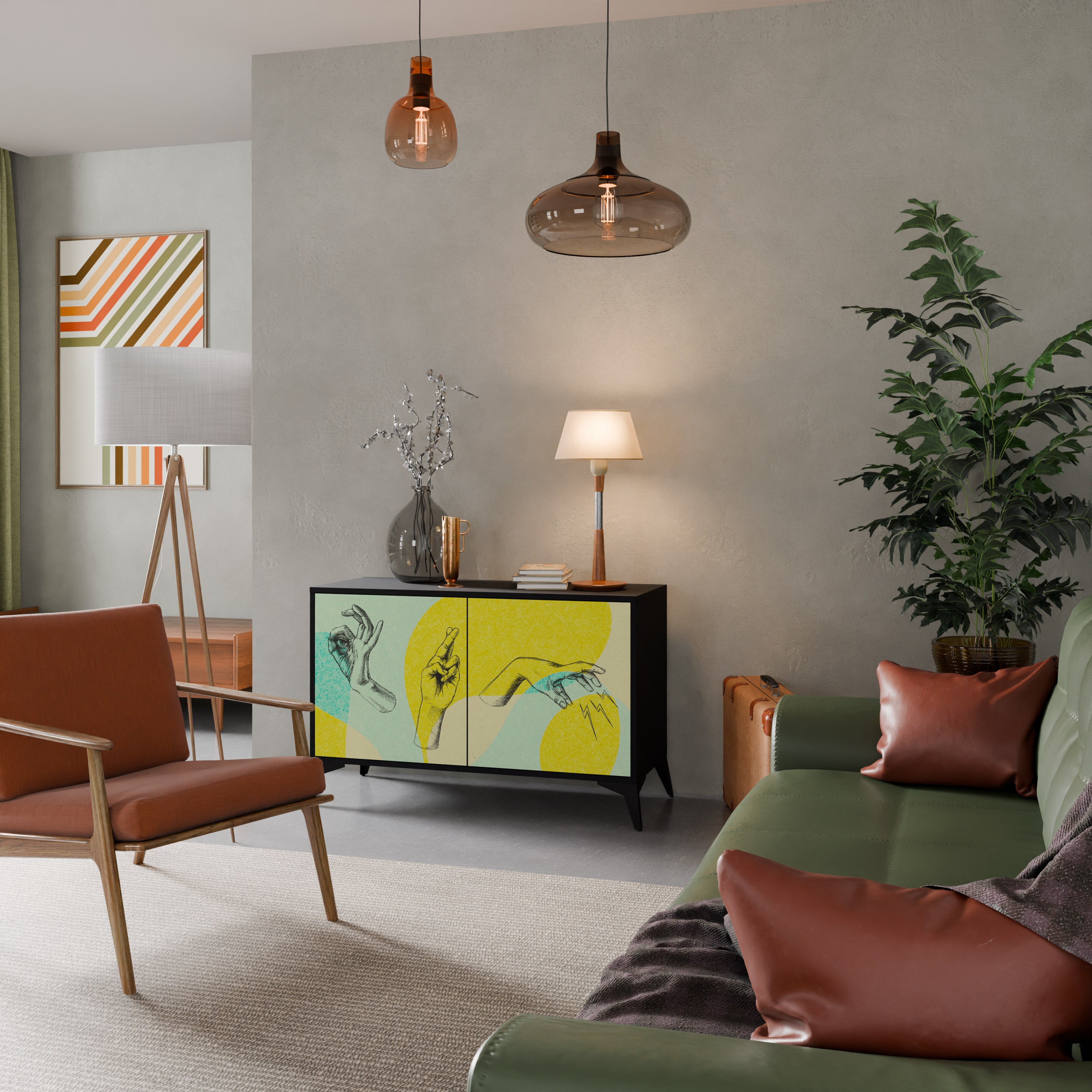 BODY LANGUAGE 2-Door Sideboard in Black Finish