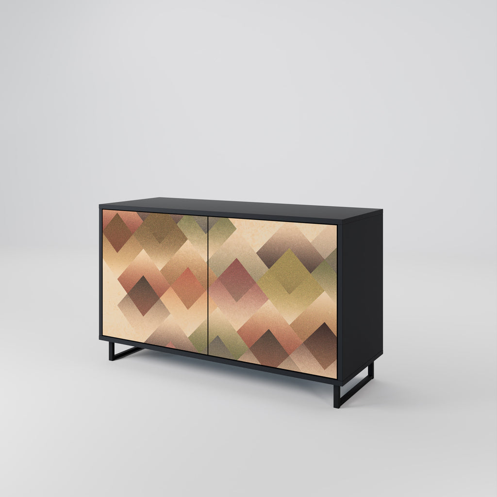 GEOMETRIC FUSION 2-Door Sideboard in Black Finish