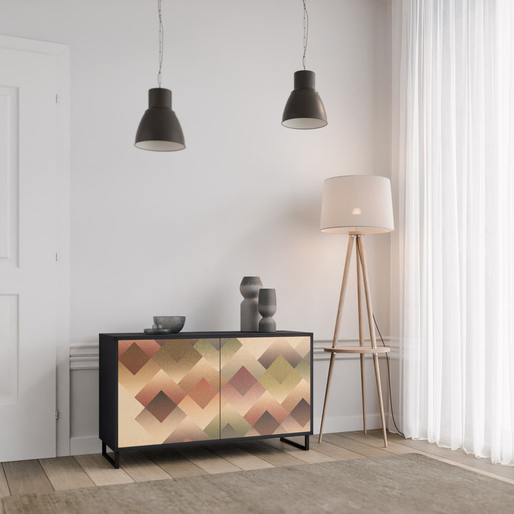 GEOMETRIC FUSION 2-Door Sideboard in Black Finish
