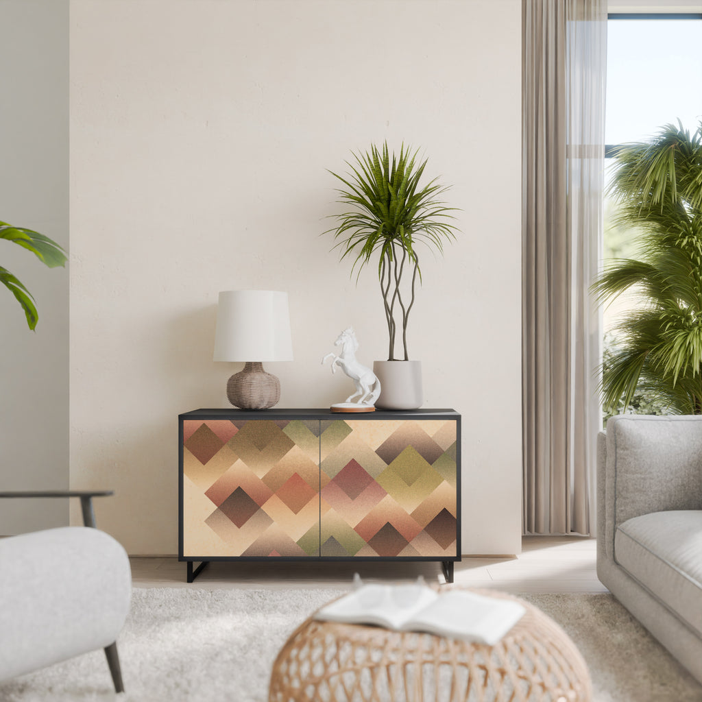 GEOMETRIC FUSION 2-Door Sideboard in Black Finish