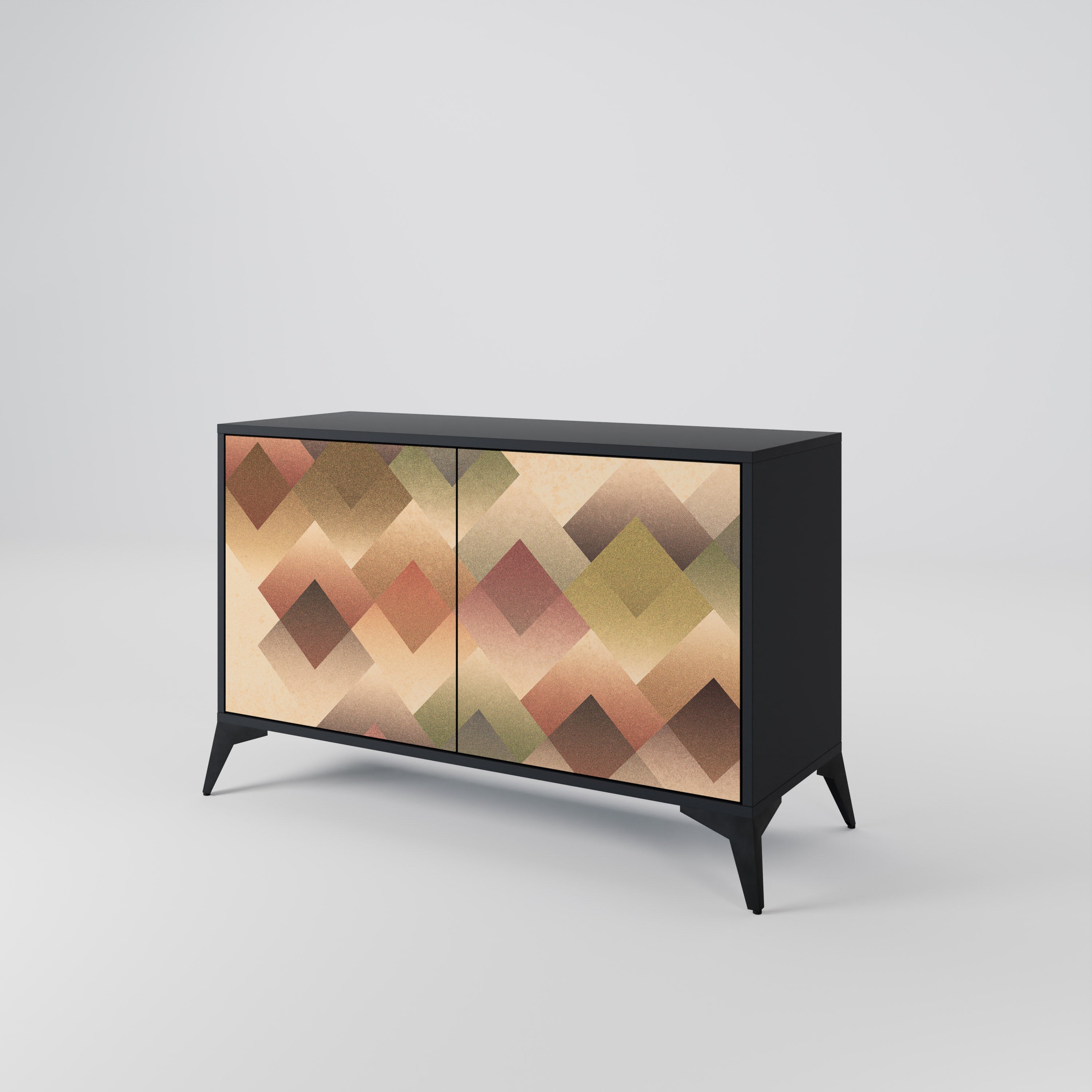 GEOMETRIC FUSION 2-Door Sideboard in Black Finish