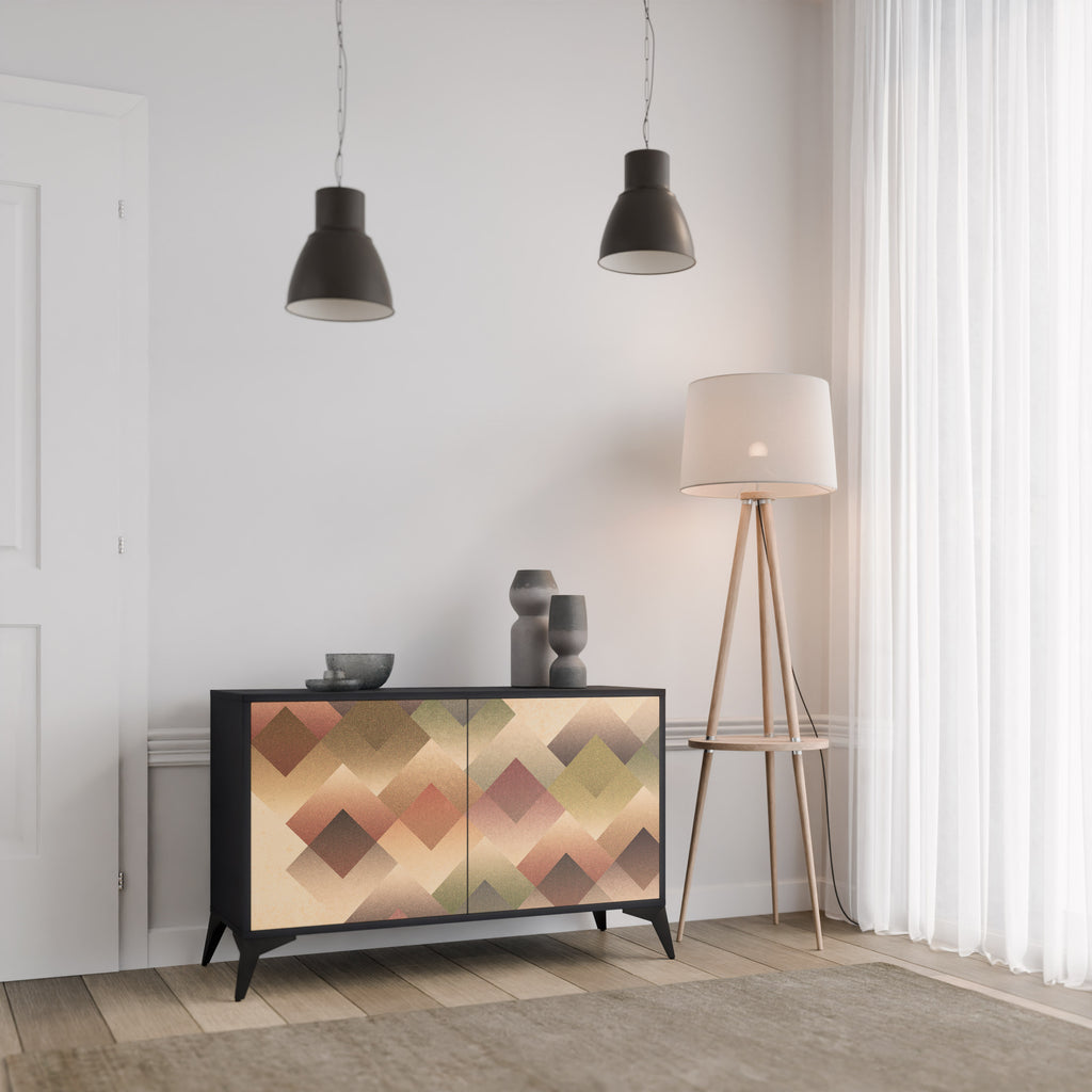 GEOMETRIC FUSION 2-Door Sideboard in Black Finish