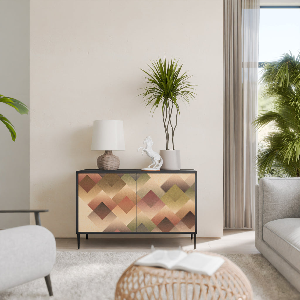 GEOMETRIC FUSION 2-Door Sideboard in Black Finish