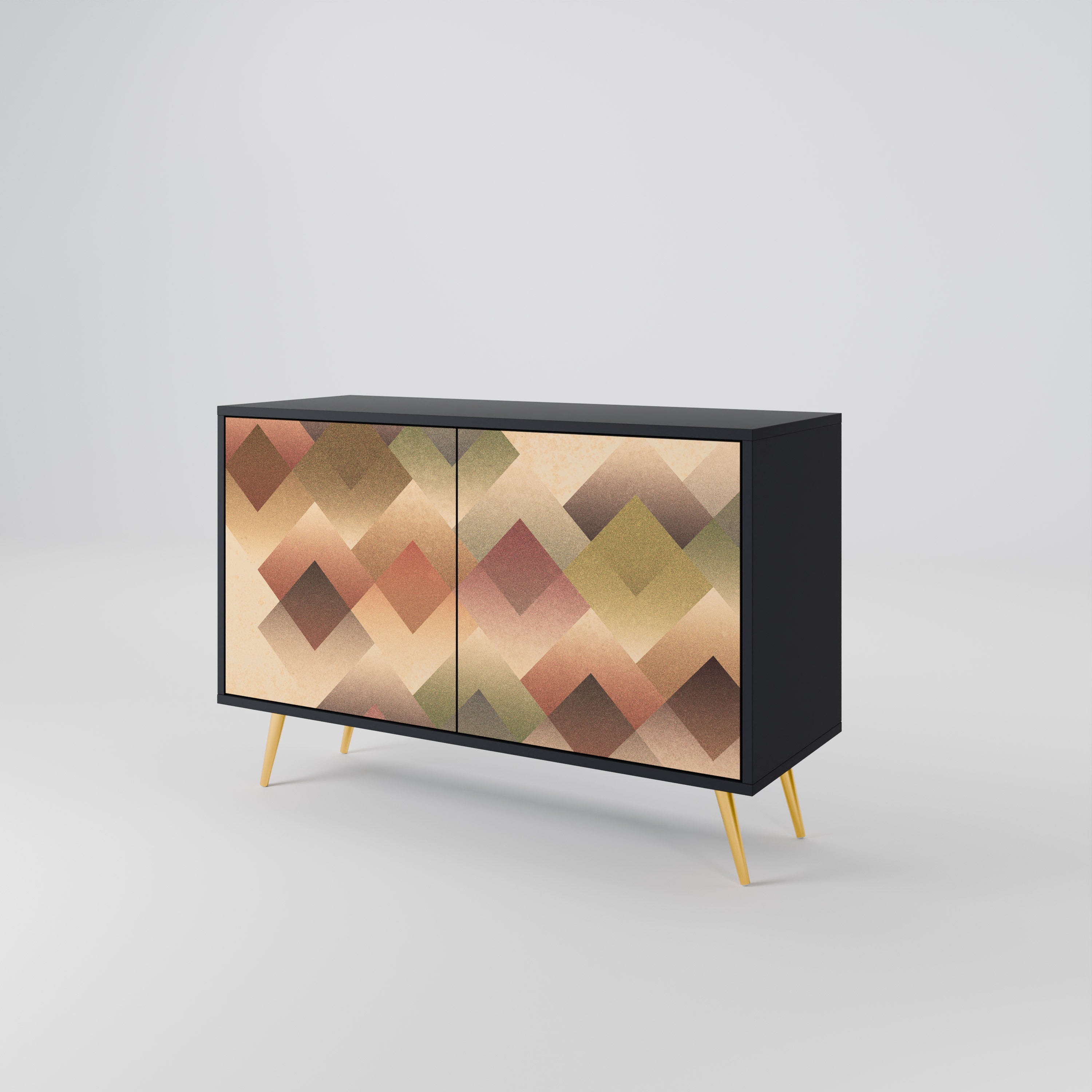 GEOMETRIC FUSION 2-Door Sideboard in Black Finish