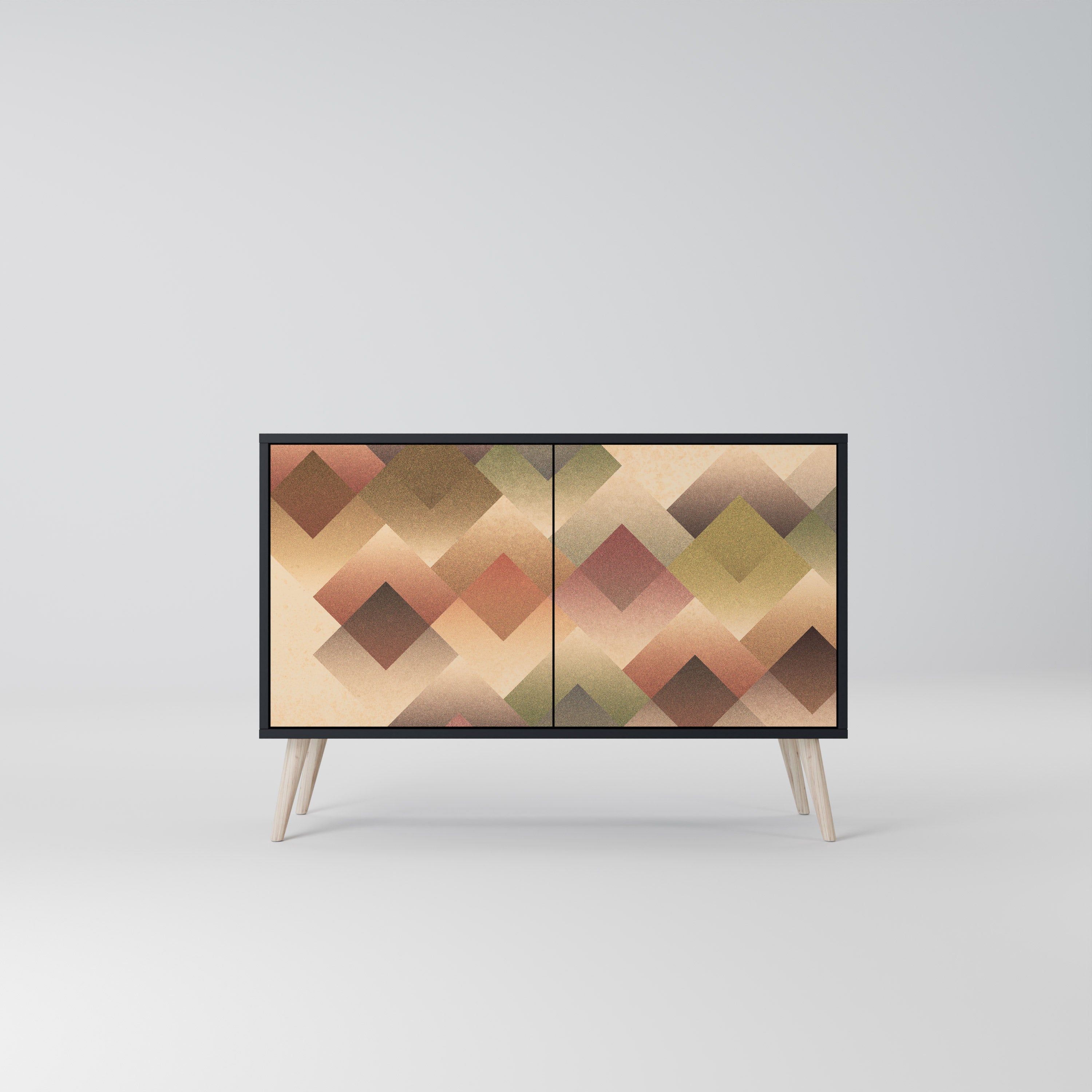 GEOMETRIC FUSION 2-Door Sideboard in Black Finish