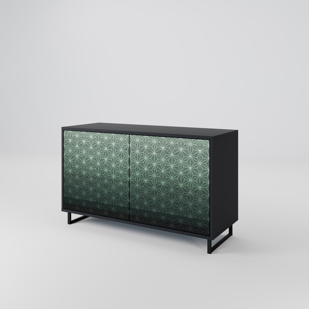 ORNAMENTAL GLIMMER 2-Door Sideboard in Black Finish
