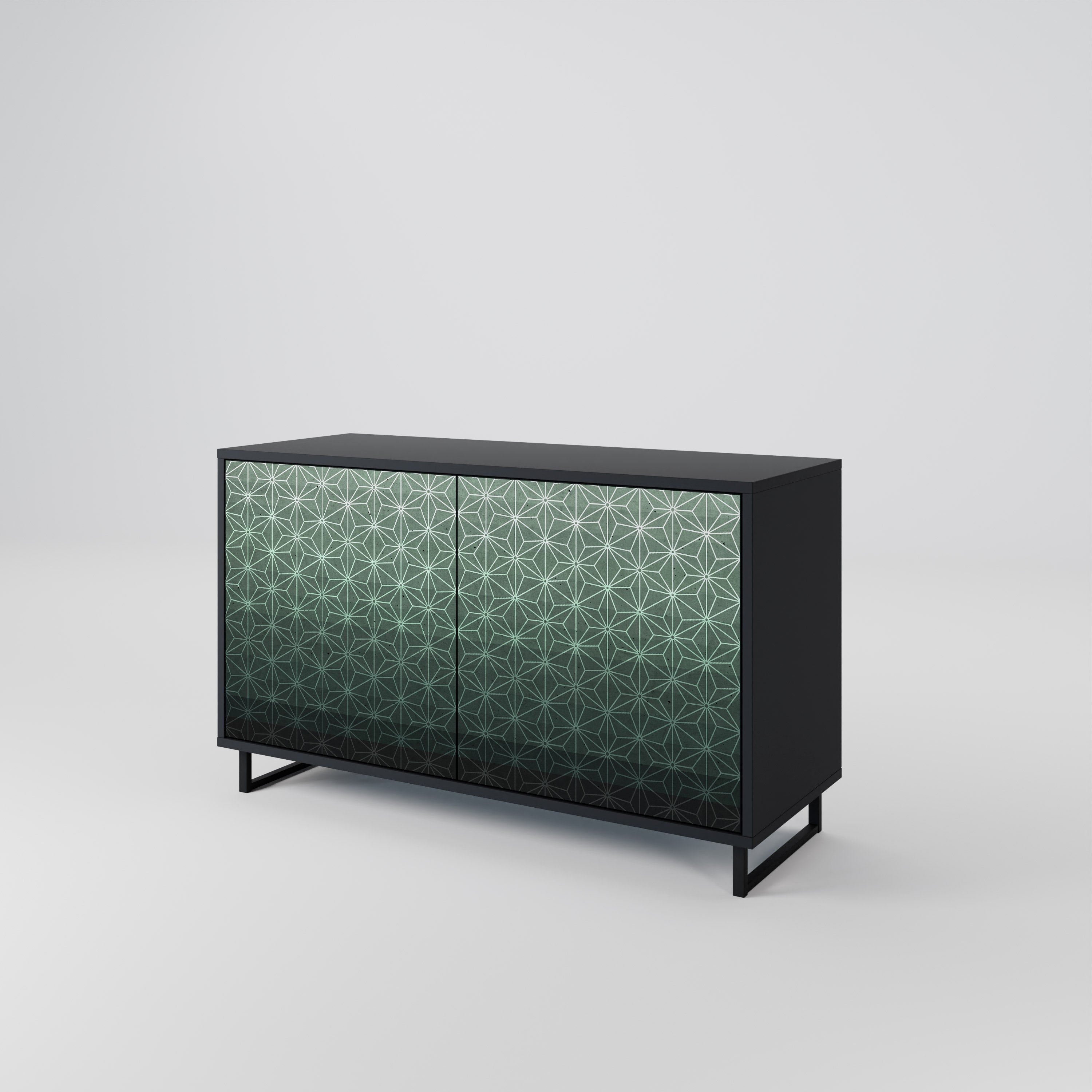ORNAMENTAL GLIMMER 2-Door Sideboard in Black Finish