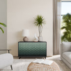 ORNAMENTAL GLIMMER Aparador de 2 Puertas en Acabado Negro