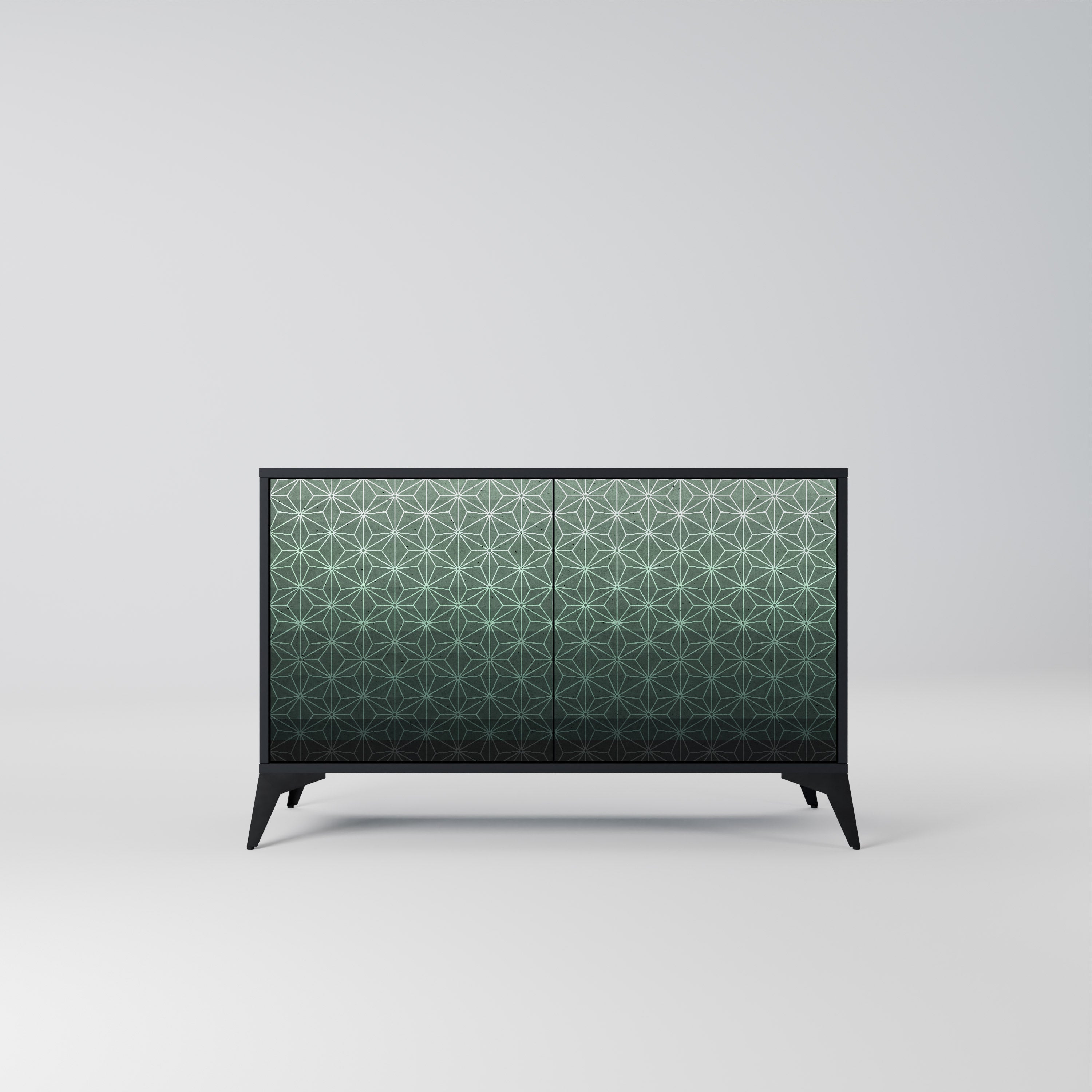 ORNAMENTAL GLIMMER 2-Door Sideboard in Black Finish