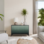 ORNAMENTAL GLIMMER Aparador de 2 Puertas en Acabado Negro