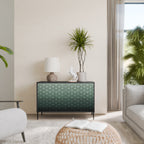 ORNAMENTAL GLIMMER Aparador de 2 Puertas en Acabado Negro