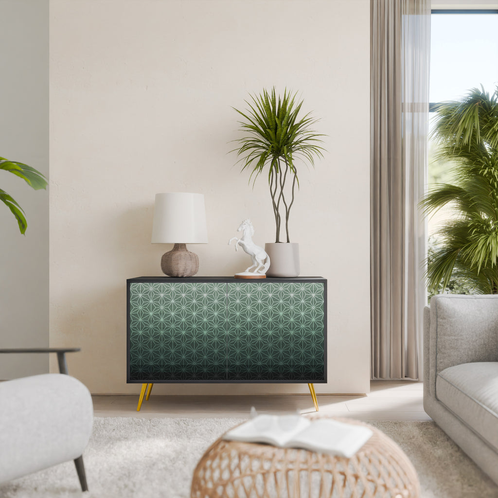 ORNAMENTAL GLIMMER 2-Door Sideboard in Black Finish