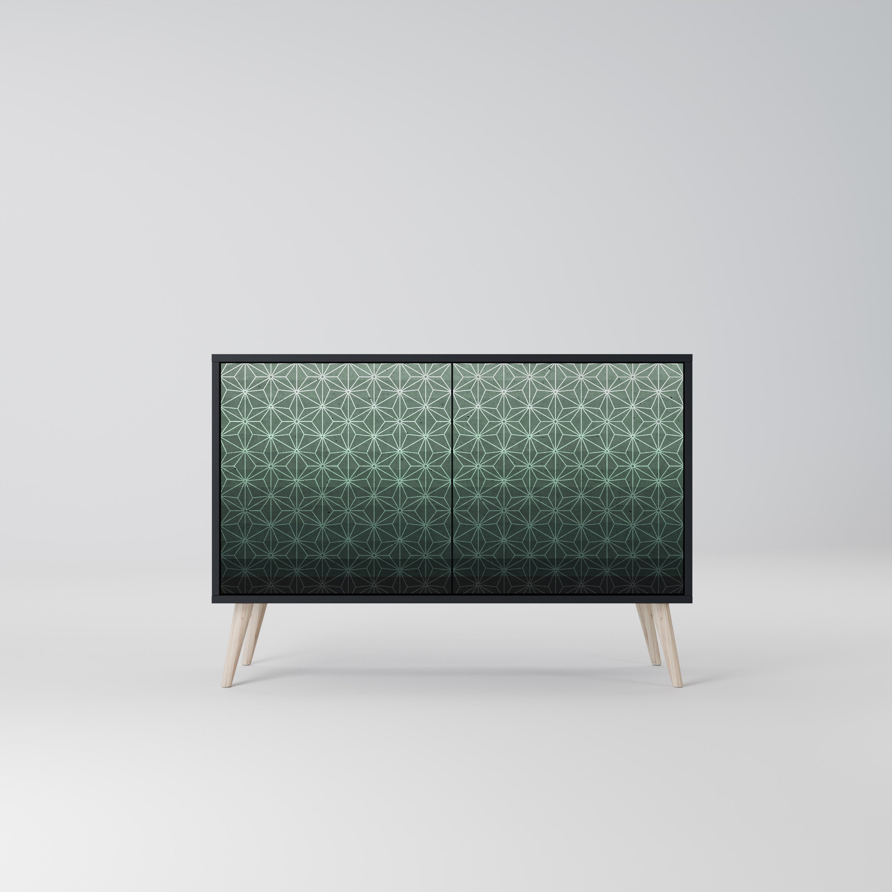 ORNAMENTAL GLIMMER 2-Door Sideboard in Black Finish