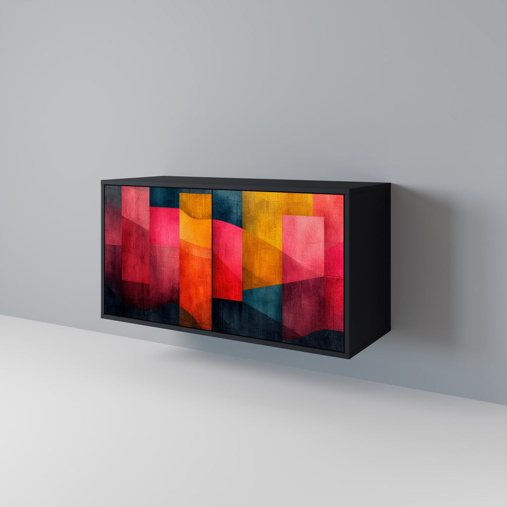 Aparador de 2 puertas COLORFUL SOUNDS en acabado negro