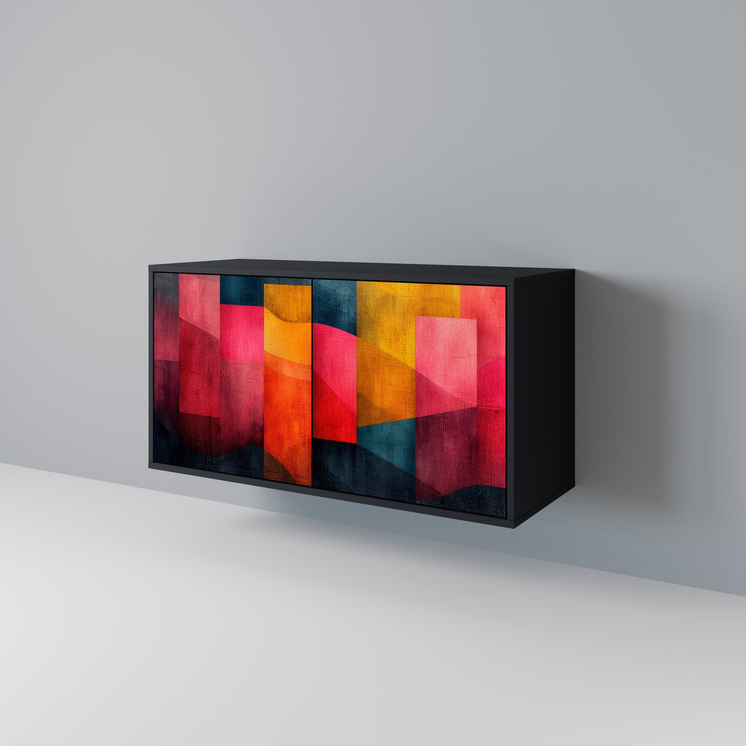 COLORFUL SOUNDS 2-Door Sideboard in Black Finish