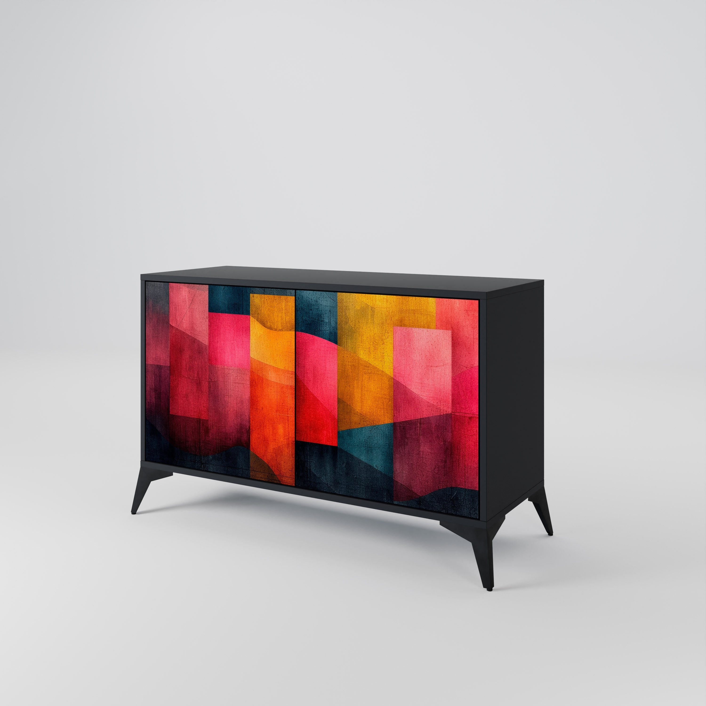 COLORFUL SOUNDS 2-Door Sideboard in Black Finish