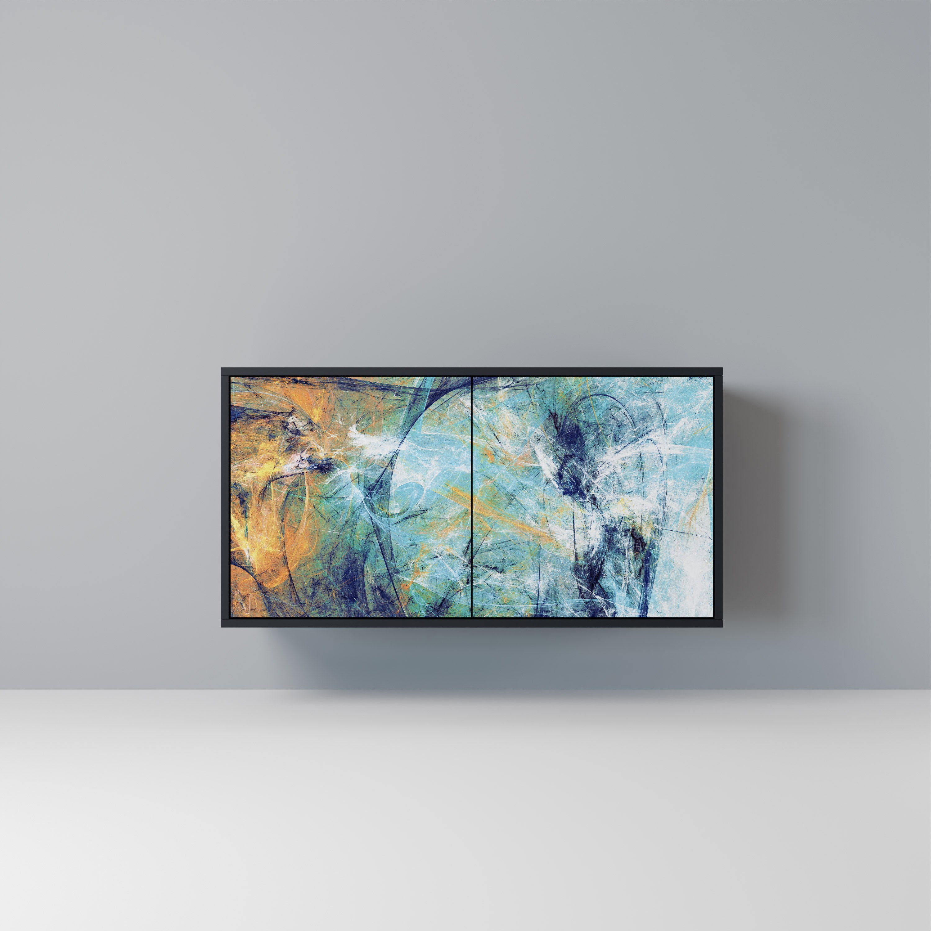 ABSTRACT THOUGHTS 2-Door Sideboard in Black Finish
