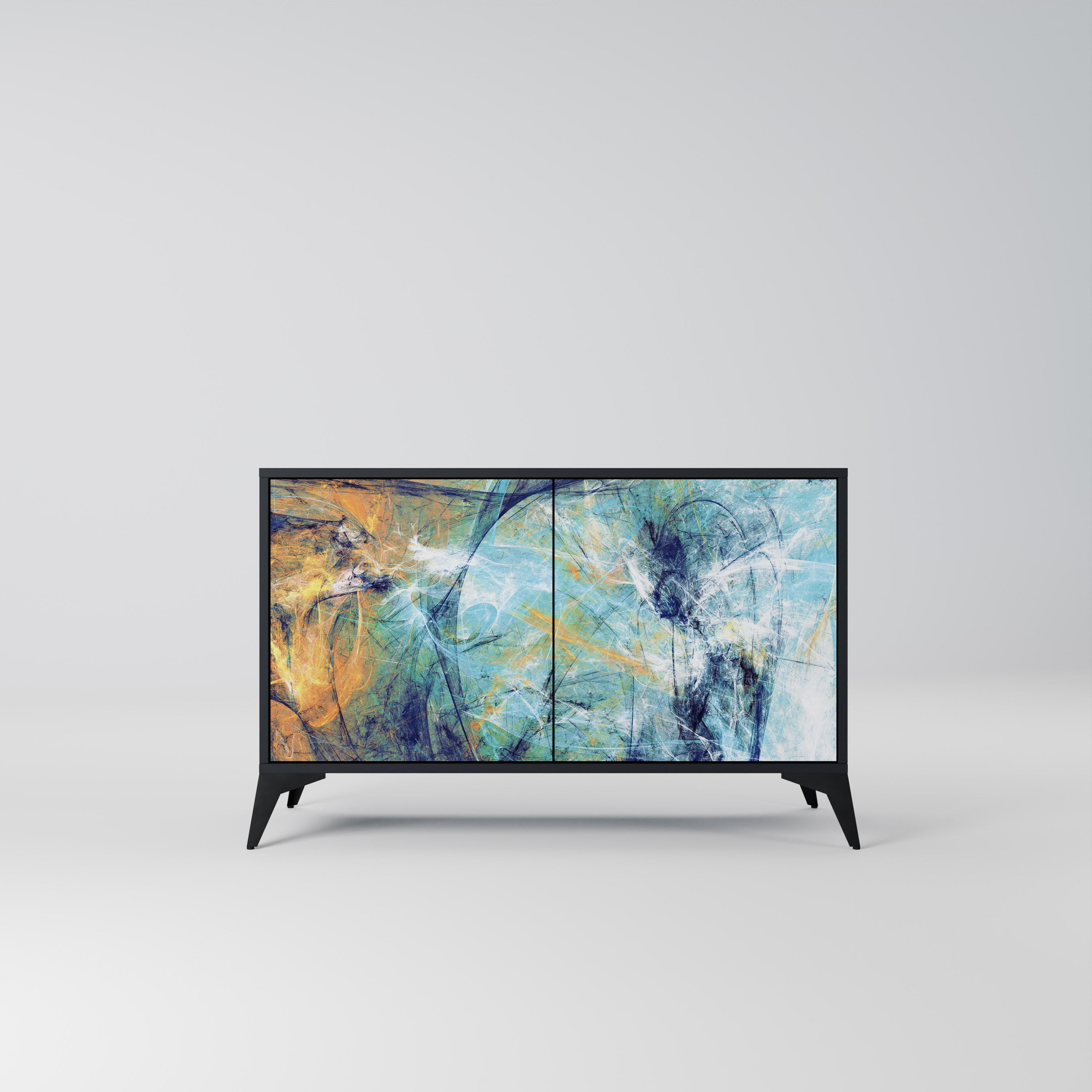 ABSTRACT THOUGHTS 2-Door Sideboard in Black Finish