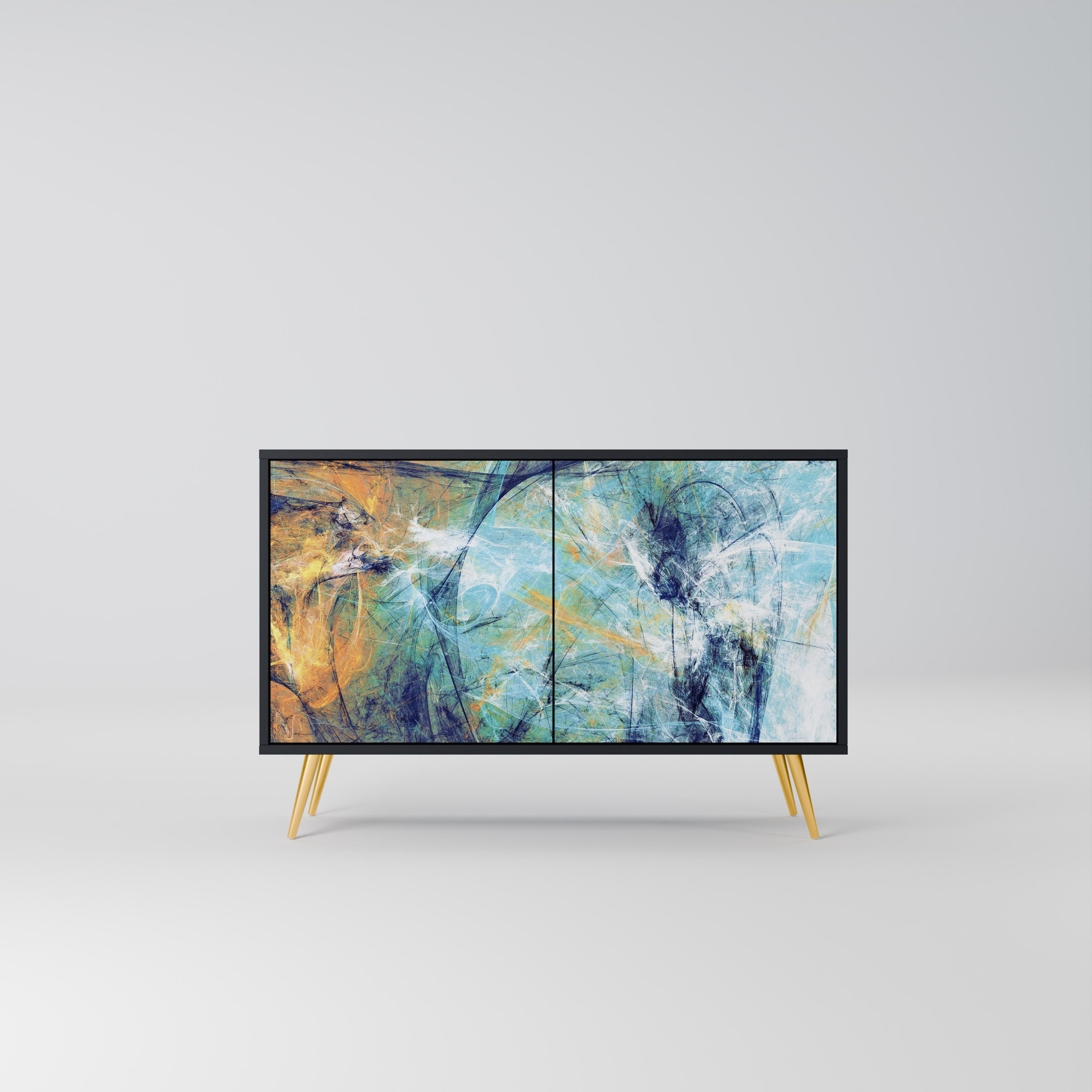 ABSTRACT THOUGHTS 2-Door Sideboard in Black Finish