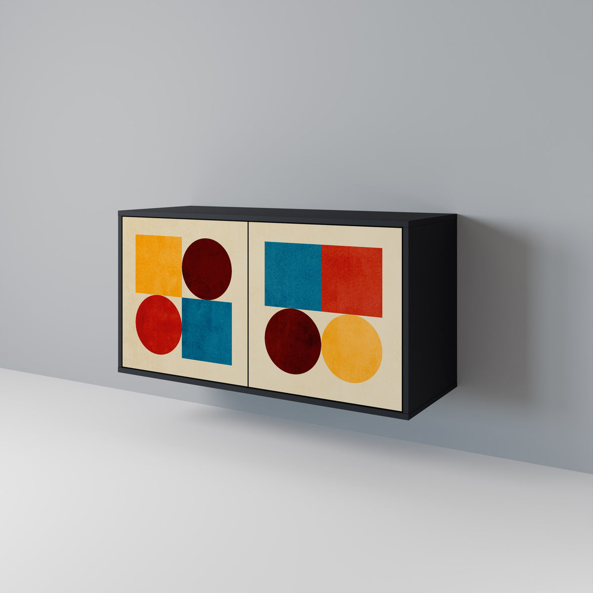 GEOMETRIC PUZZLE Aparador de 2 Puertas