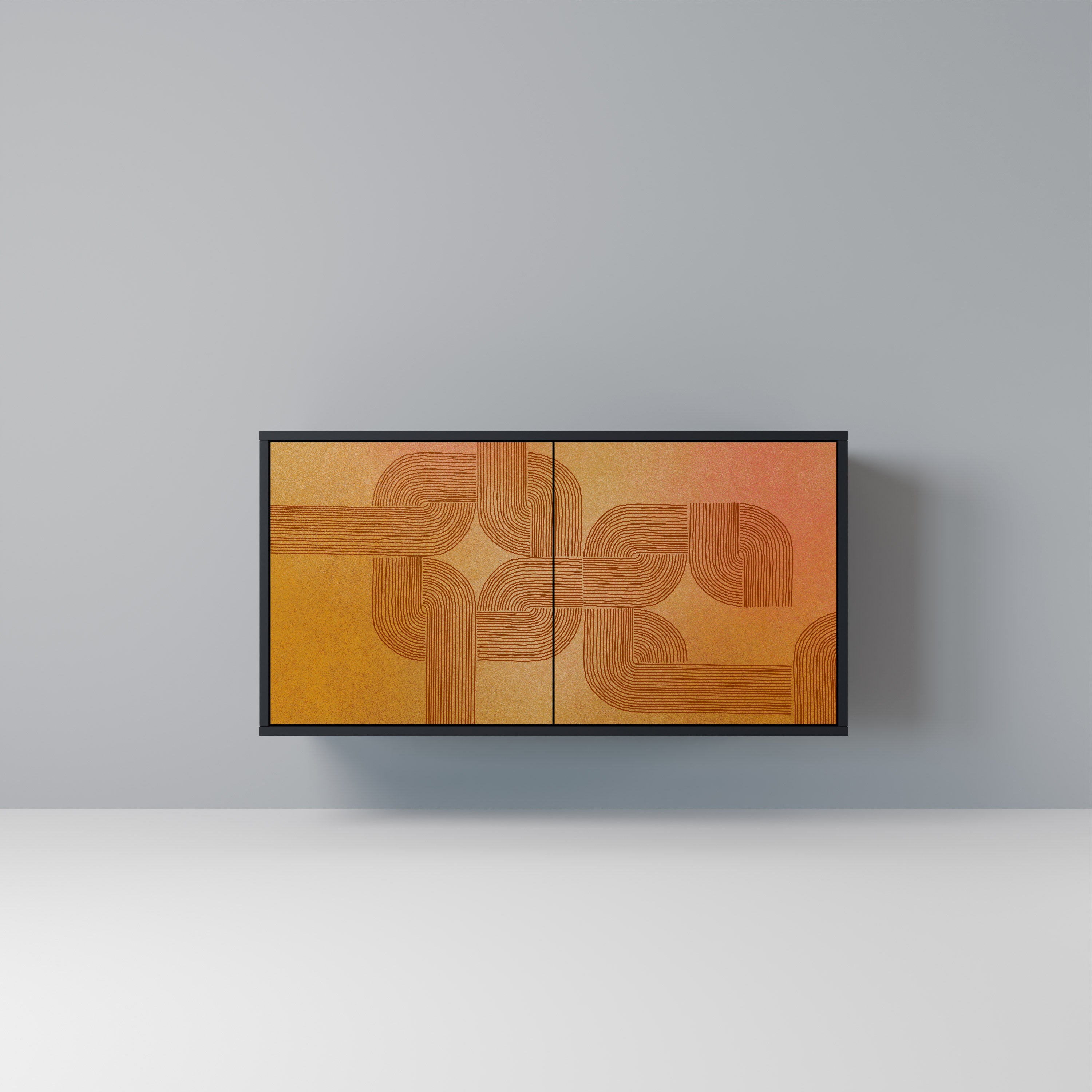 STRENGTHENING RELATION 2-Door Sideboard in Black Finish