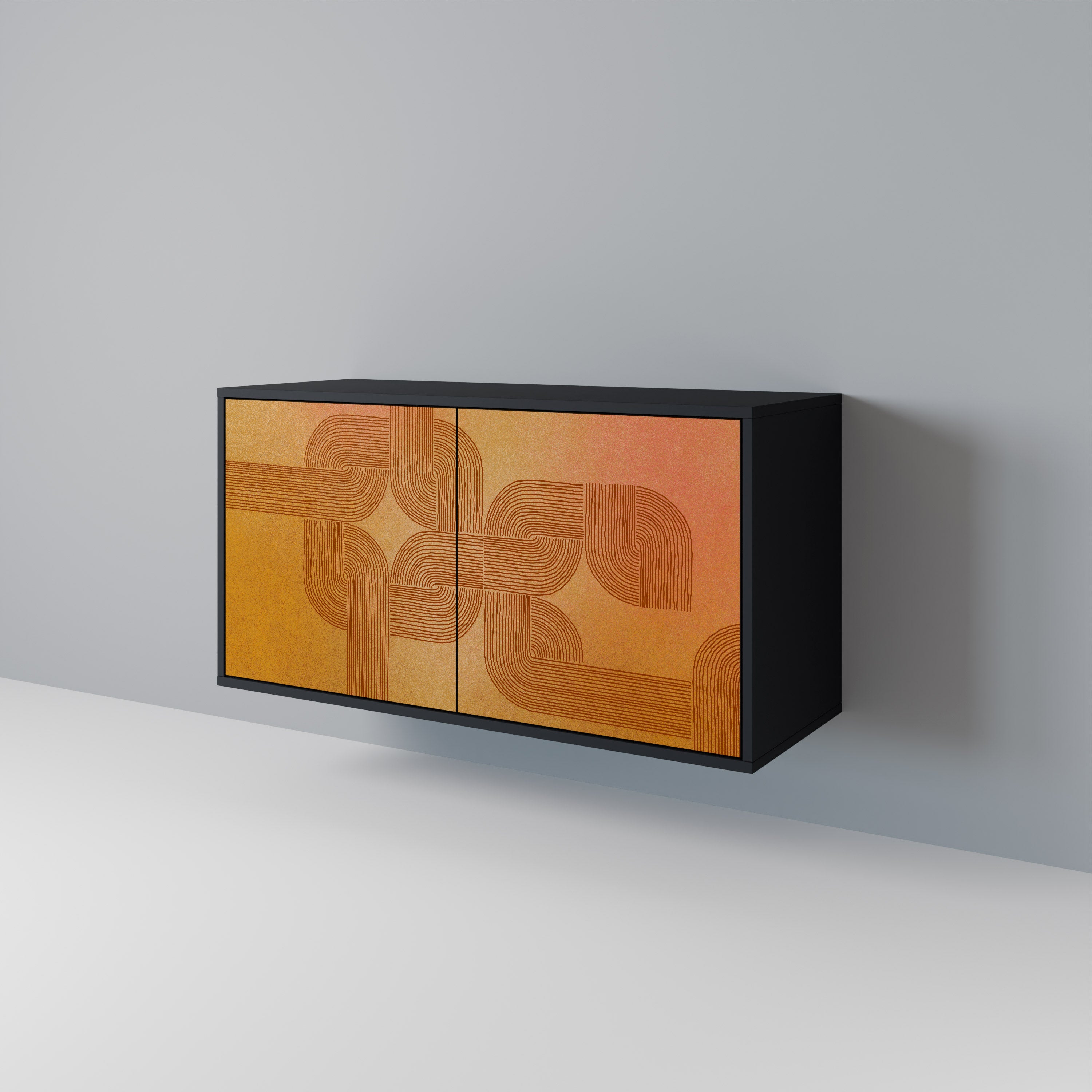 STRENGTHENING RELATION 2-Door Sideboard in Black Finish