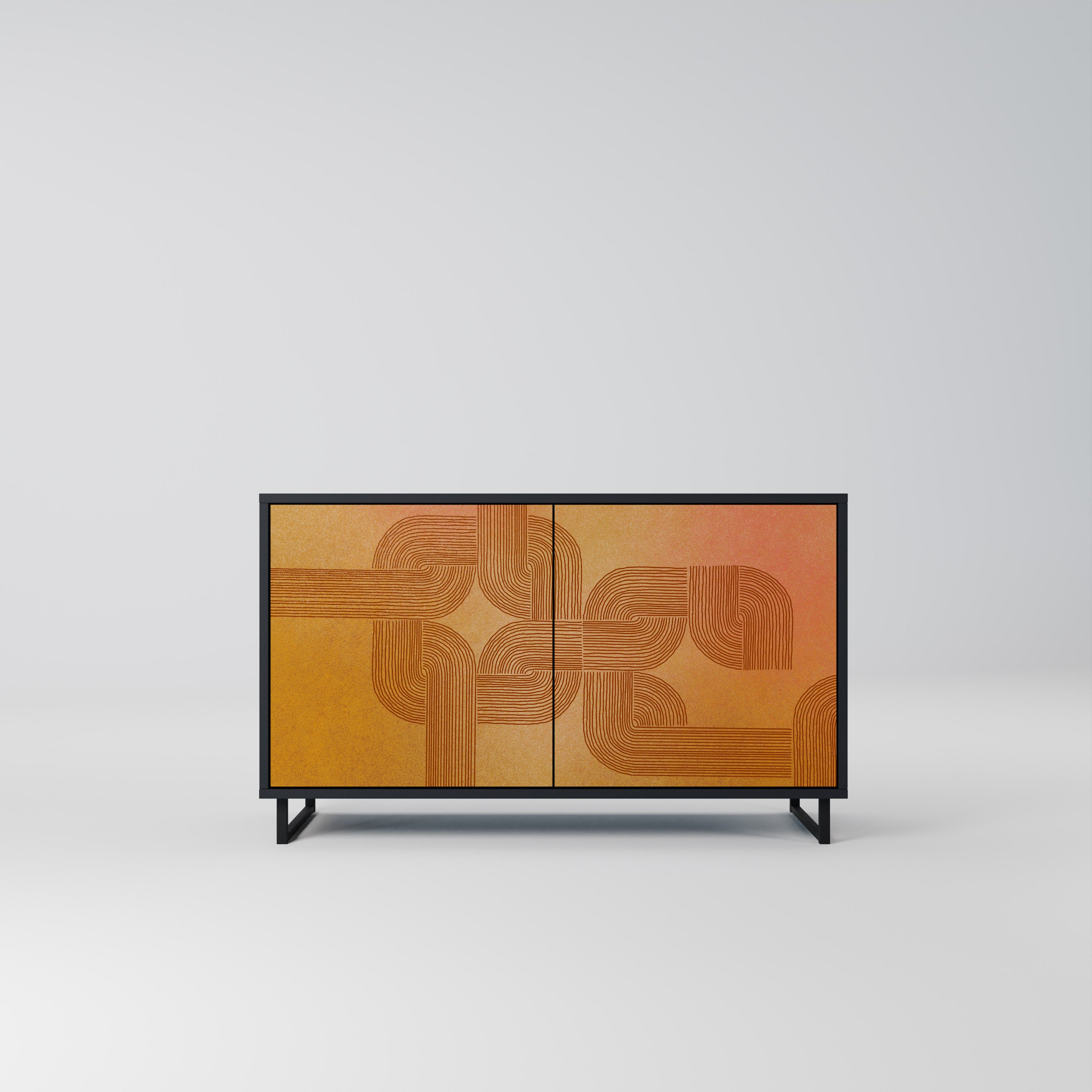 STRENGTHENING RELATION 2-Door Sideboard in Black Finish