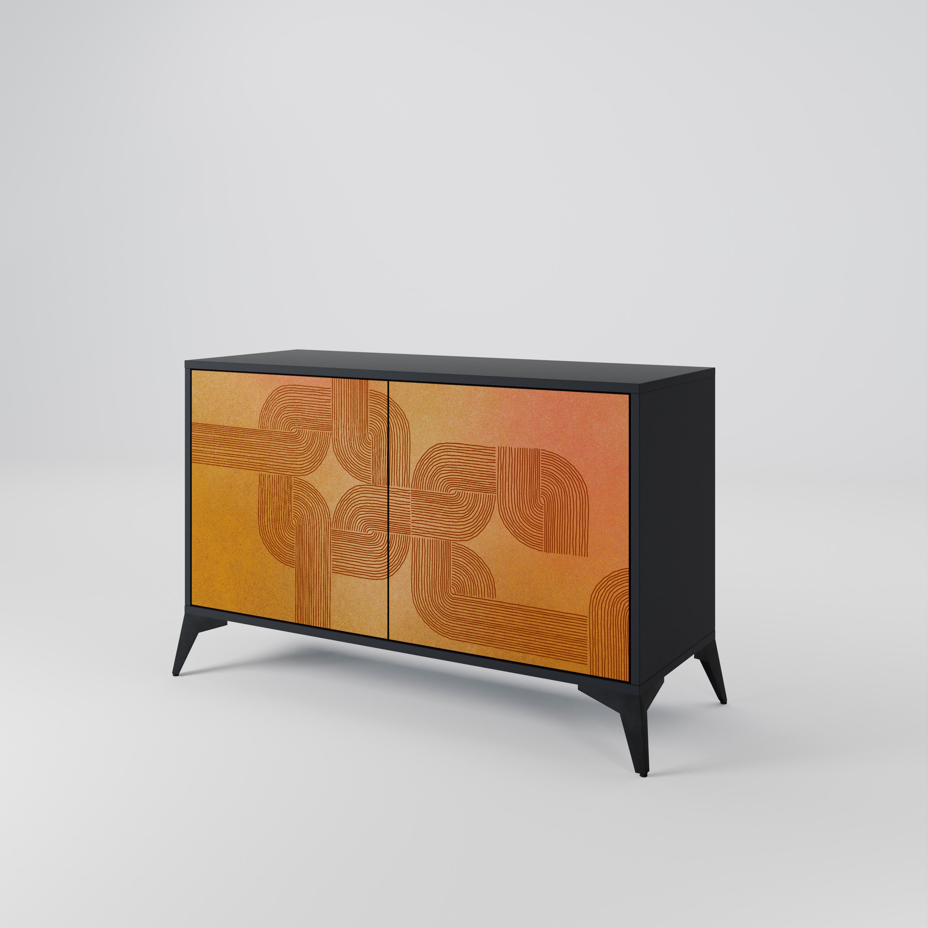 STRENGTHENING RELATION 2-Door Sideboard in Black Finish