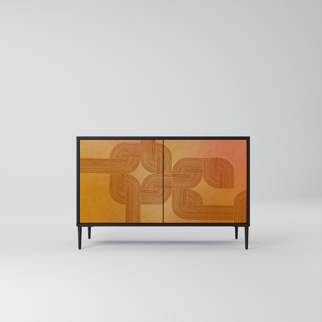 STRENGTHENING RELATION 2-Door Sideboard in Black Finish