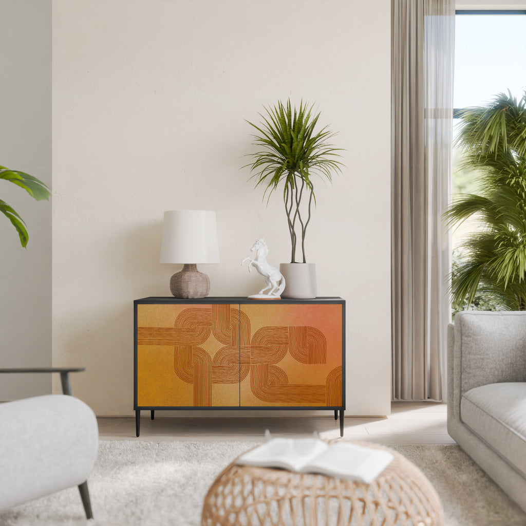 STRENGTHENING RELATION 2-Door Sideboard in Black Finish