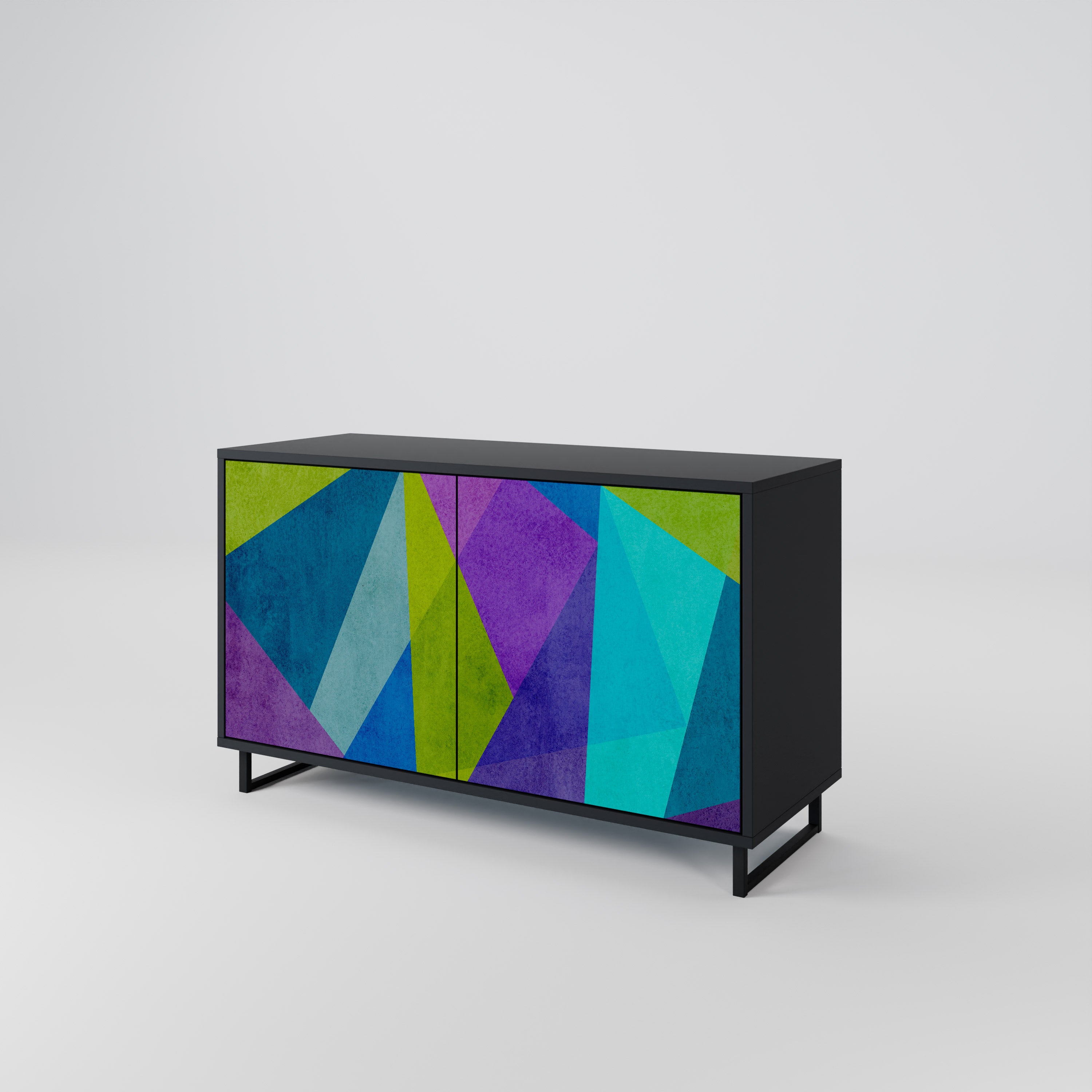 COLD SHOWCASE 2-Door Sideboard in Black Finish