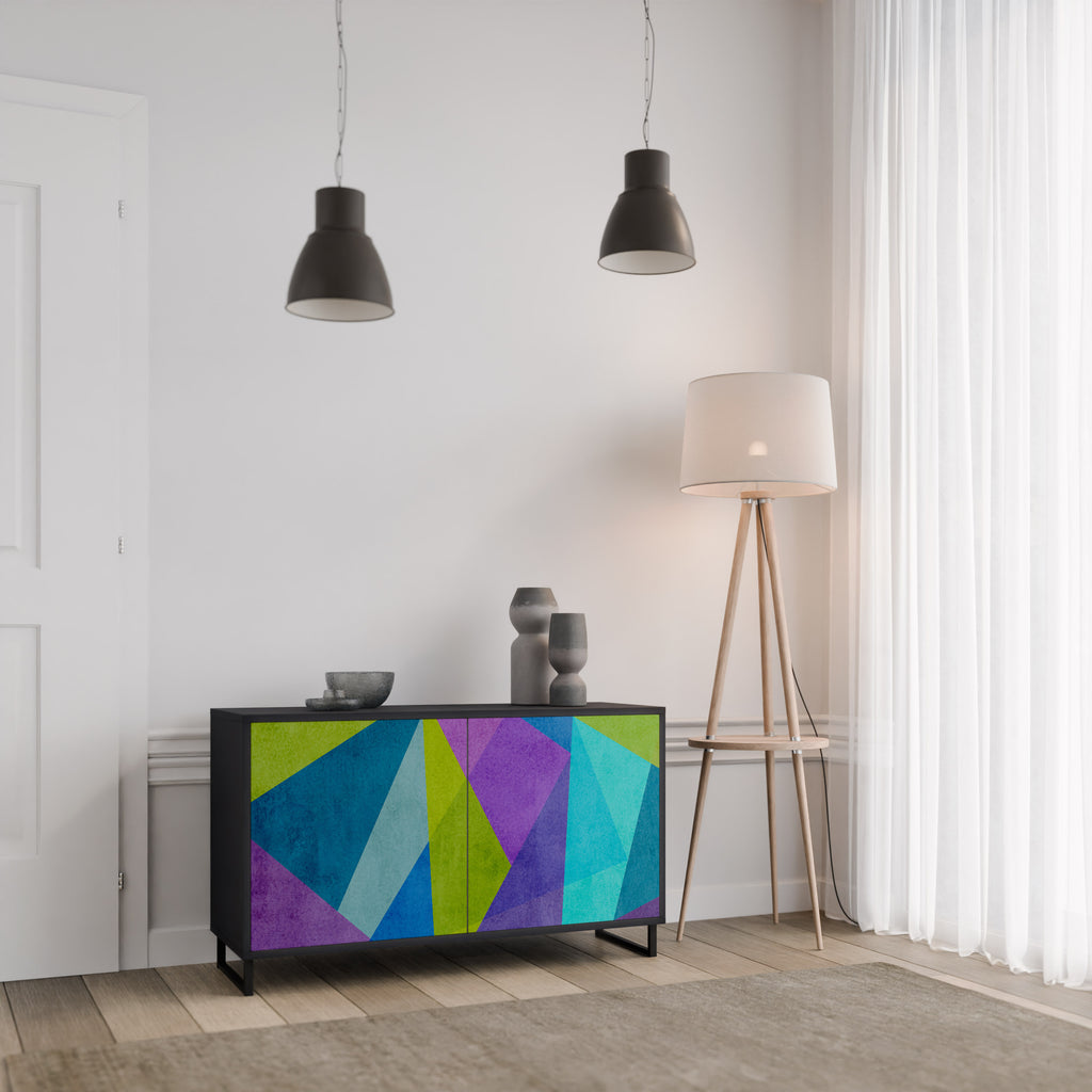 COLD SHOWCASE 2-Door Sideboard in Black Finish