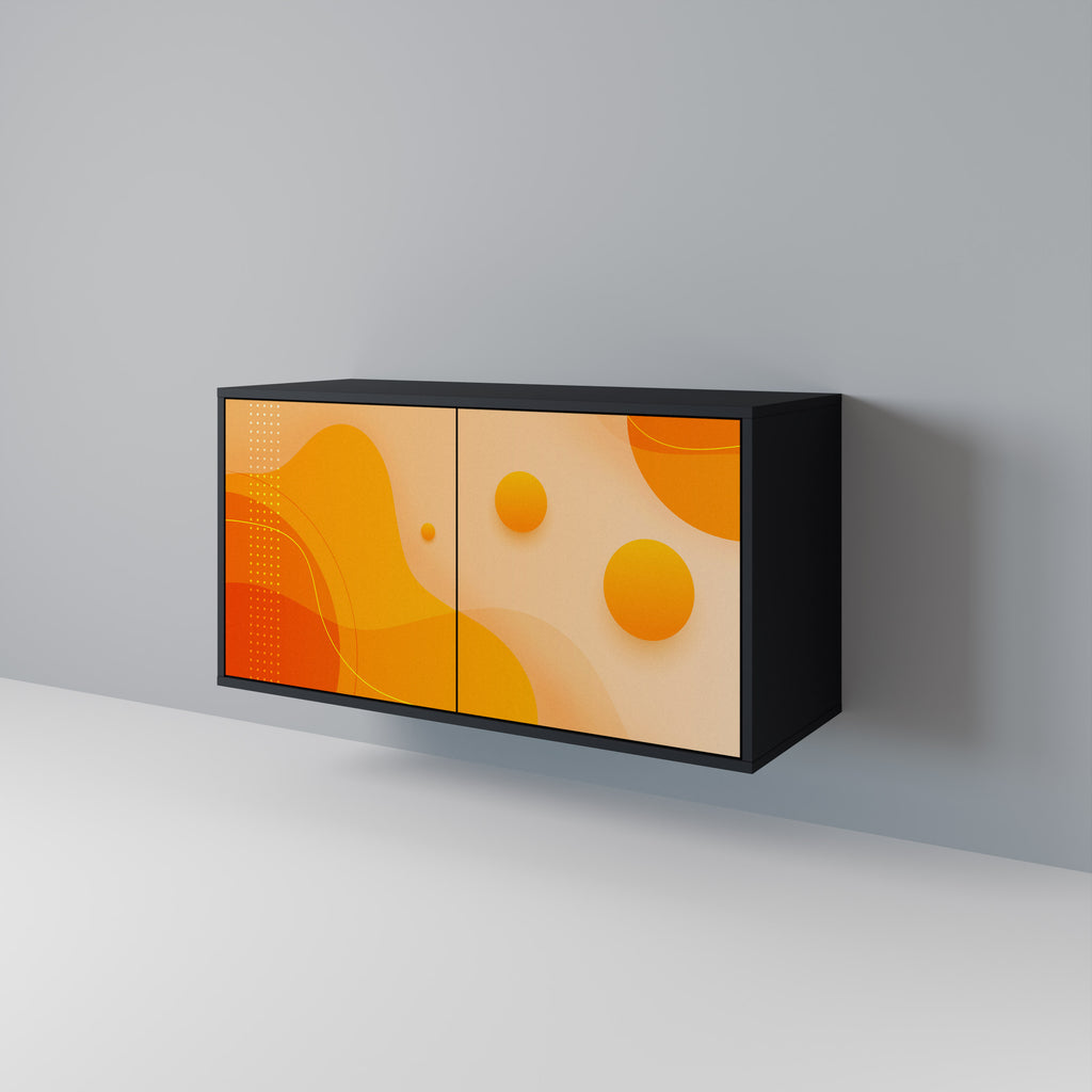 ORANGE ARRANGEMENT 2-Door Sideboard in Black Finish