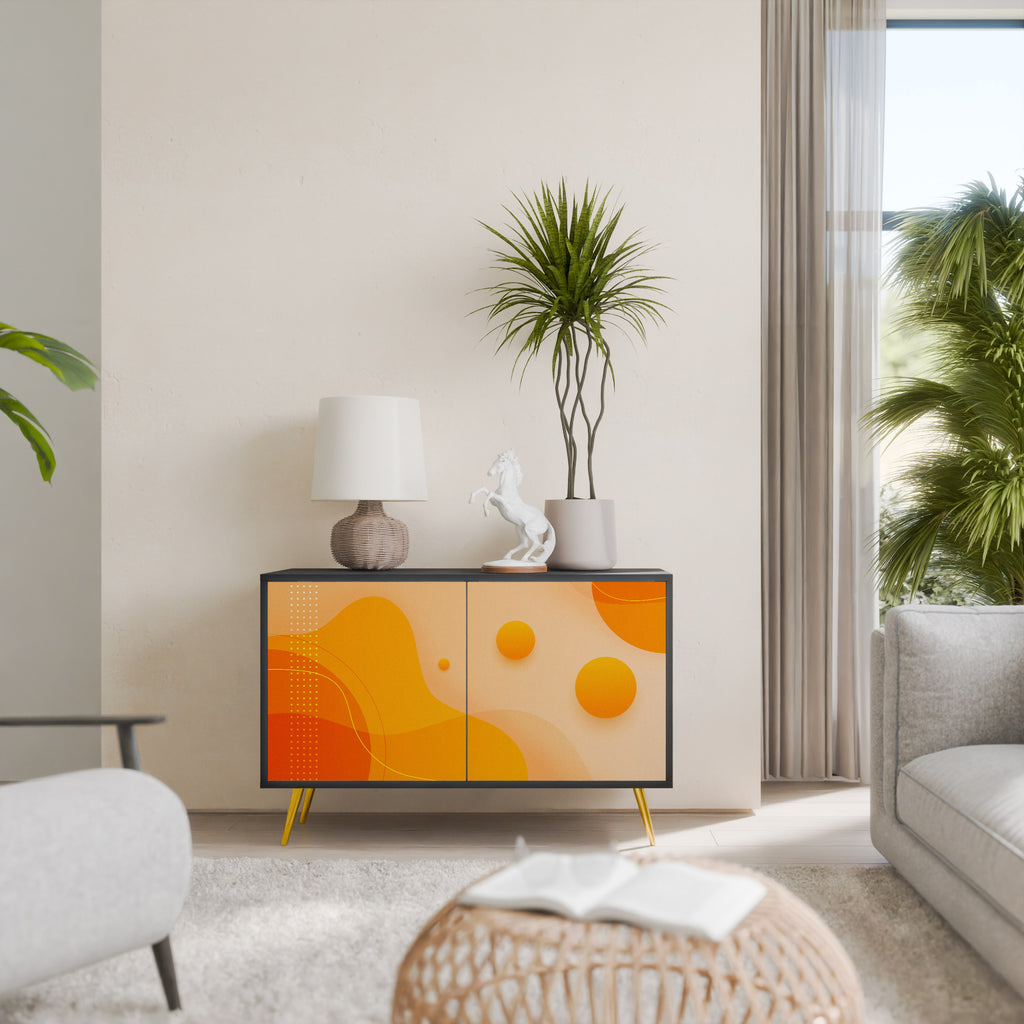 ORANGE ARRANGEMENT 2-Door Sideboard in Black Finish