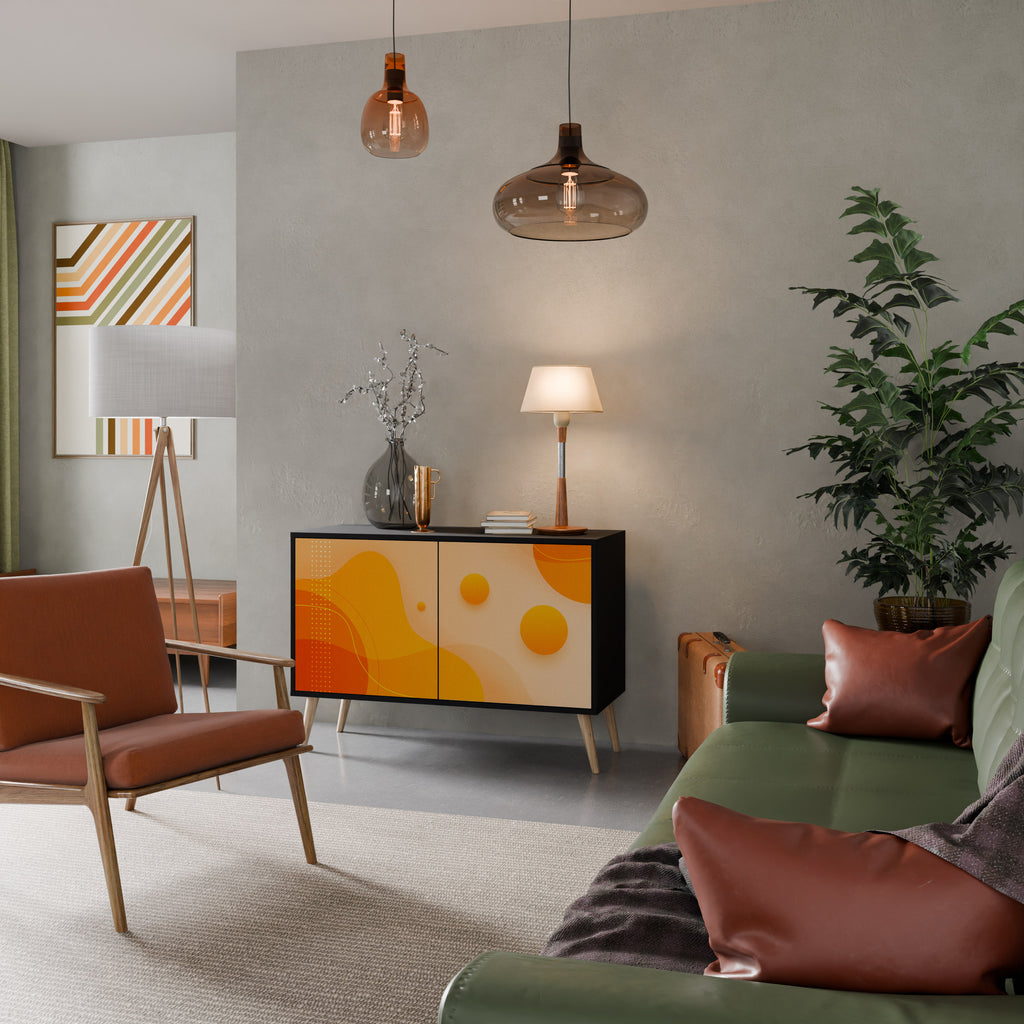 ORANGE ARRANGEMENT 2-Door Sideboard in Black Finish