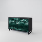 POLYGONAL FLOATING 2-Door Sideboard in Black Finish
