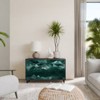 POLYGONAL FLOATING 2-Door Sideboard in Black Finish