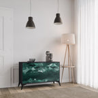 POLYGONAL FLOATING 2-Door Sideboard in Black Finish