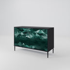 POLYGONAL FLOATING 2-Door Sideboard in Black Finish