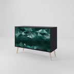 POLYGONAL FLOATING 2-Door Sideboard in Black Finish