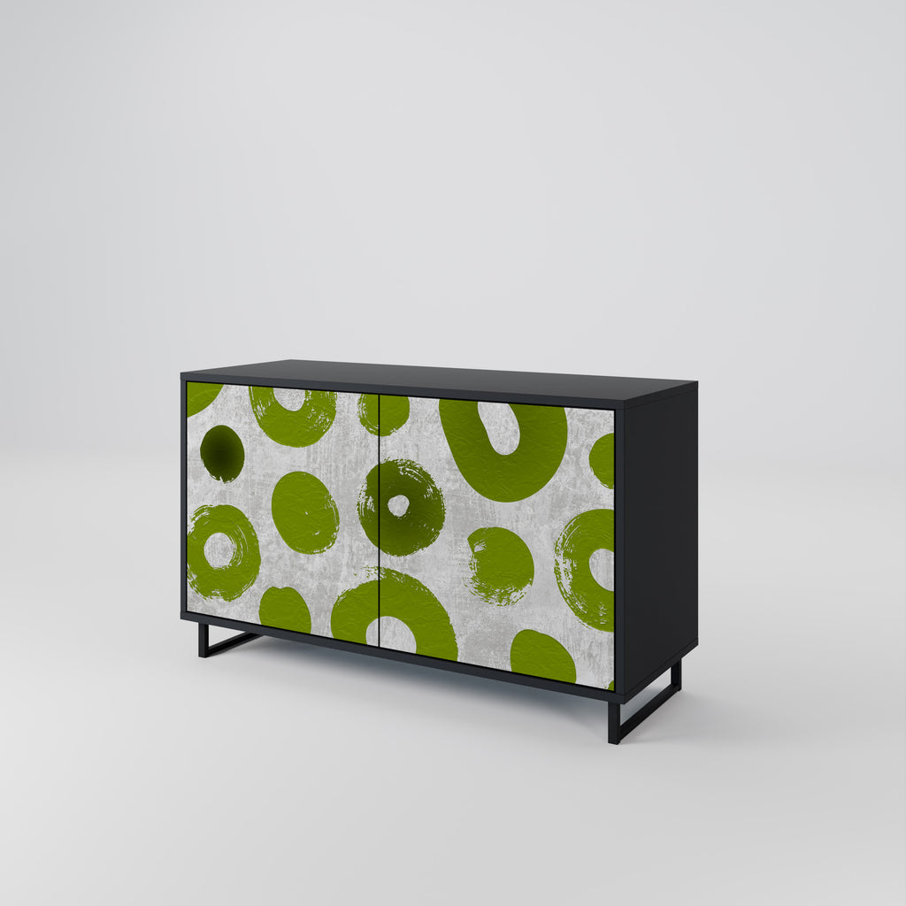 GREEN RHAPSODY 2-Door Sideboard in Black Finish