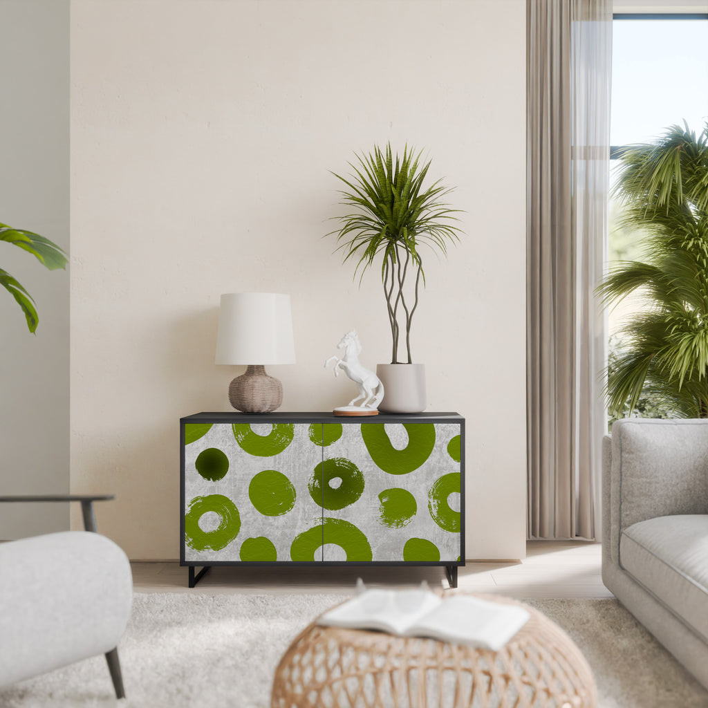 GREEN RHAPSODY 2-Door Sideboard in Black Finish