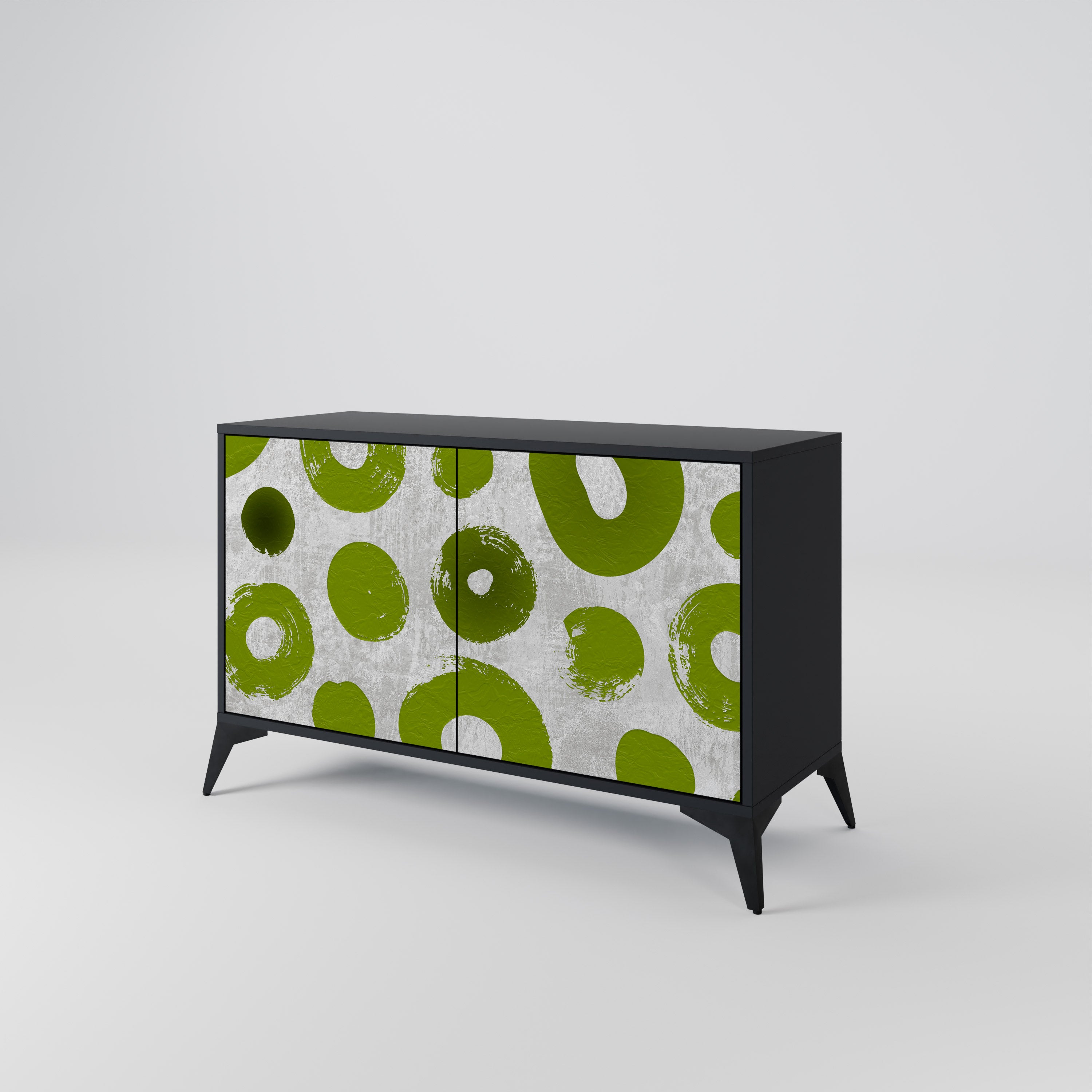 GREEN RHAPSODY 2-Door Sideboard in Black Finish