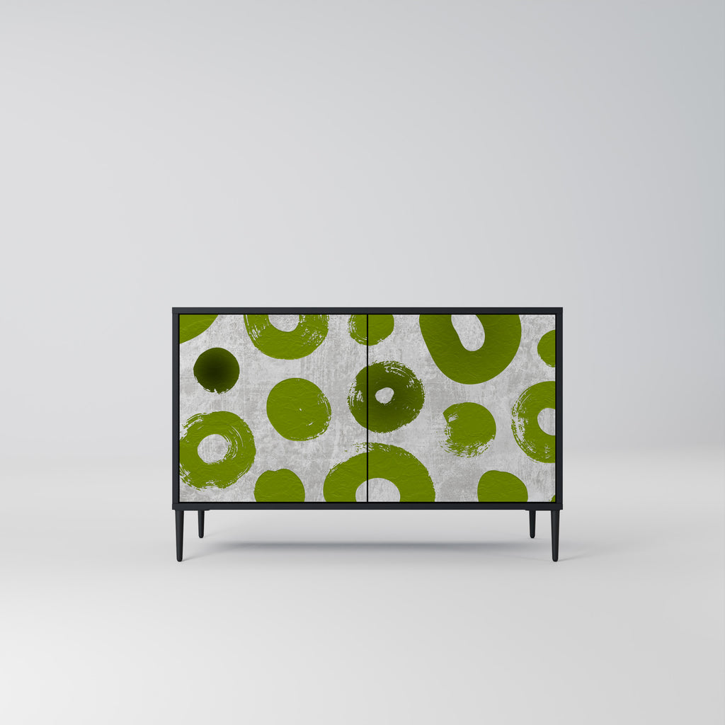 GREEN RHAPSODY 2-Door Sideboard in Black Finish