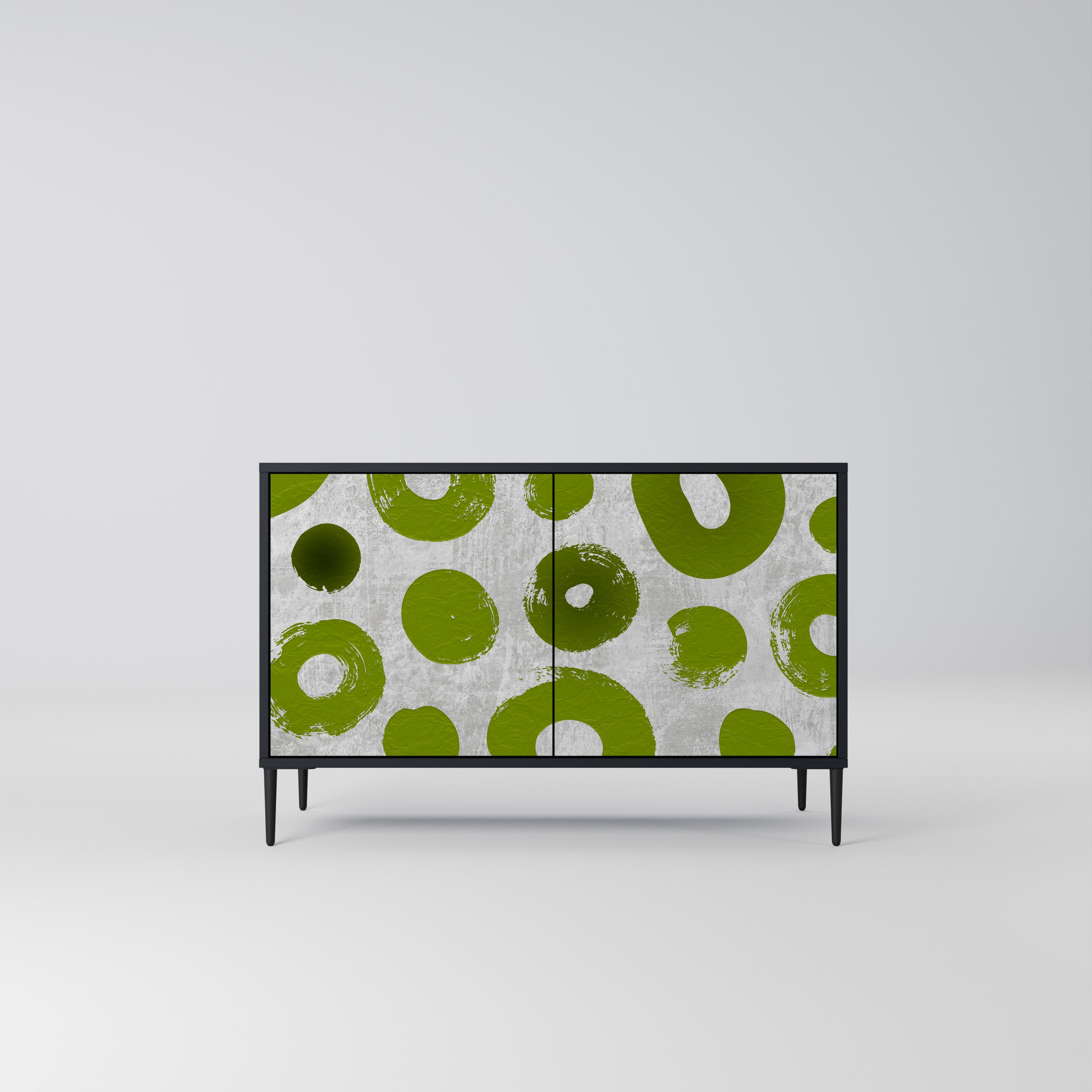 GREEN RHAPSODY 2-Door Sideboard in Black Finish