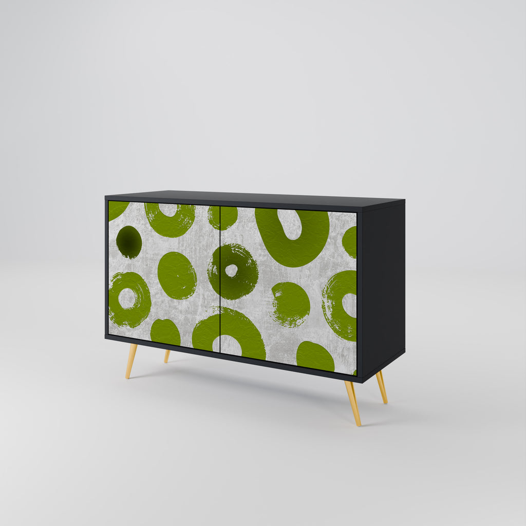 GREEN RHAPSODY 2-Door Sideboard in Black Finish