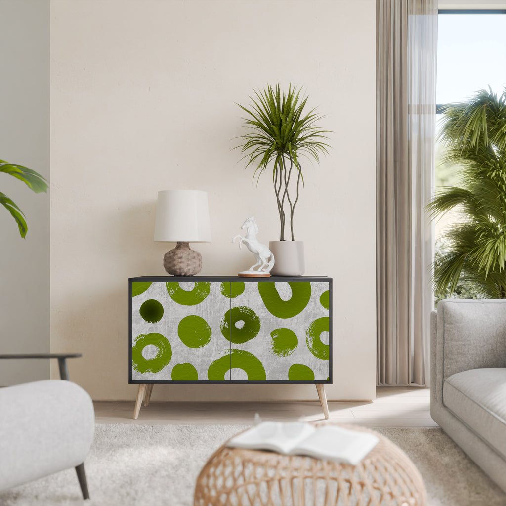 GREEN RHAPSODY 2-Door Sideboard in Black Finish